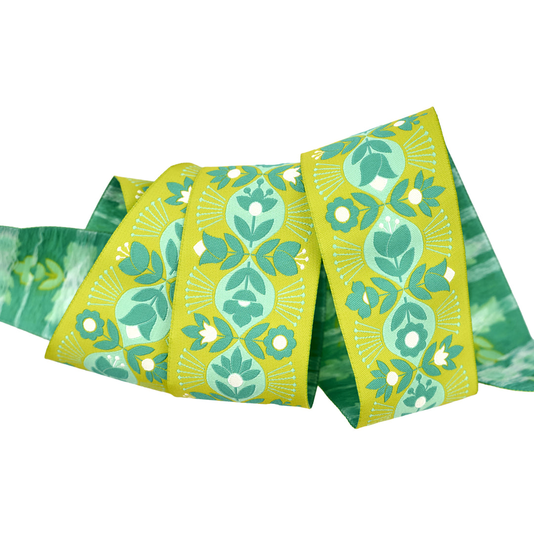 Legendary - Beg Your Garden in Apple - 1-7/8" width - by Tula Pink - 15 Yard Spool (Preorder)