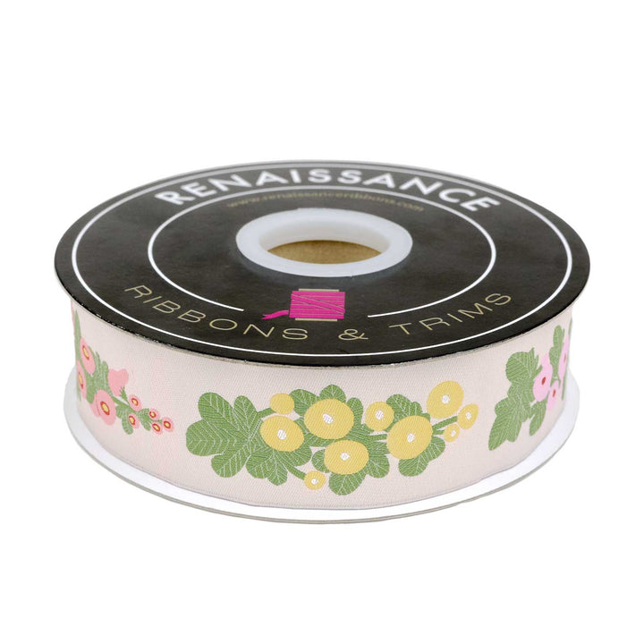 Love Letter - Hollyhock in Peach 1-1/2" - by Lizzy House - 15 Yard Spool