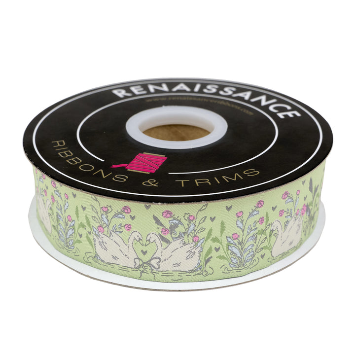 Mademoiselle - Swan Soiree - 1-1/2" width - by Patty Basemi - 15 Yard Spool