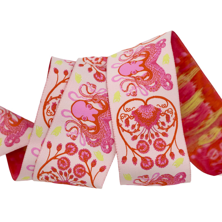 Floral Reef - Octogarden in Coralline - 1-7/8" width - by Tula Pink - 15 Yard Spool