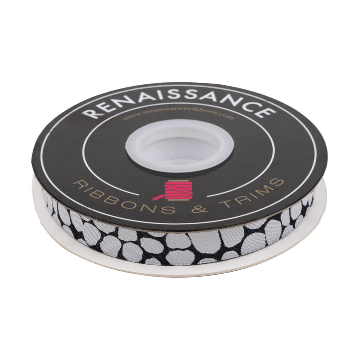 Jumble in Black - 5/8" width - Kaffe Classics 2024 - 15 Yard Spool