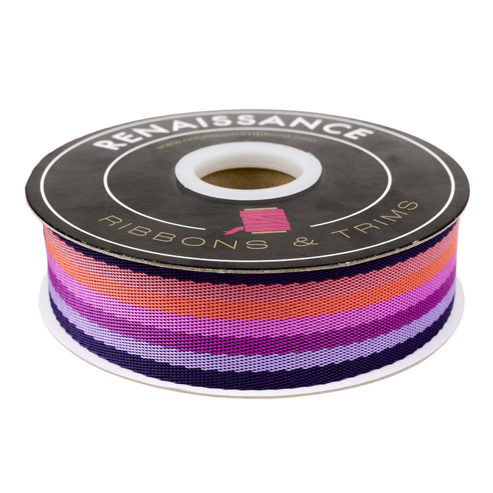 Floral Reef - Smooth Sailing in Ultraviolet - 1-1/2" width WEBBING - by Tula Pink - 16 Yard Spool