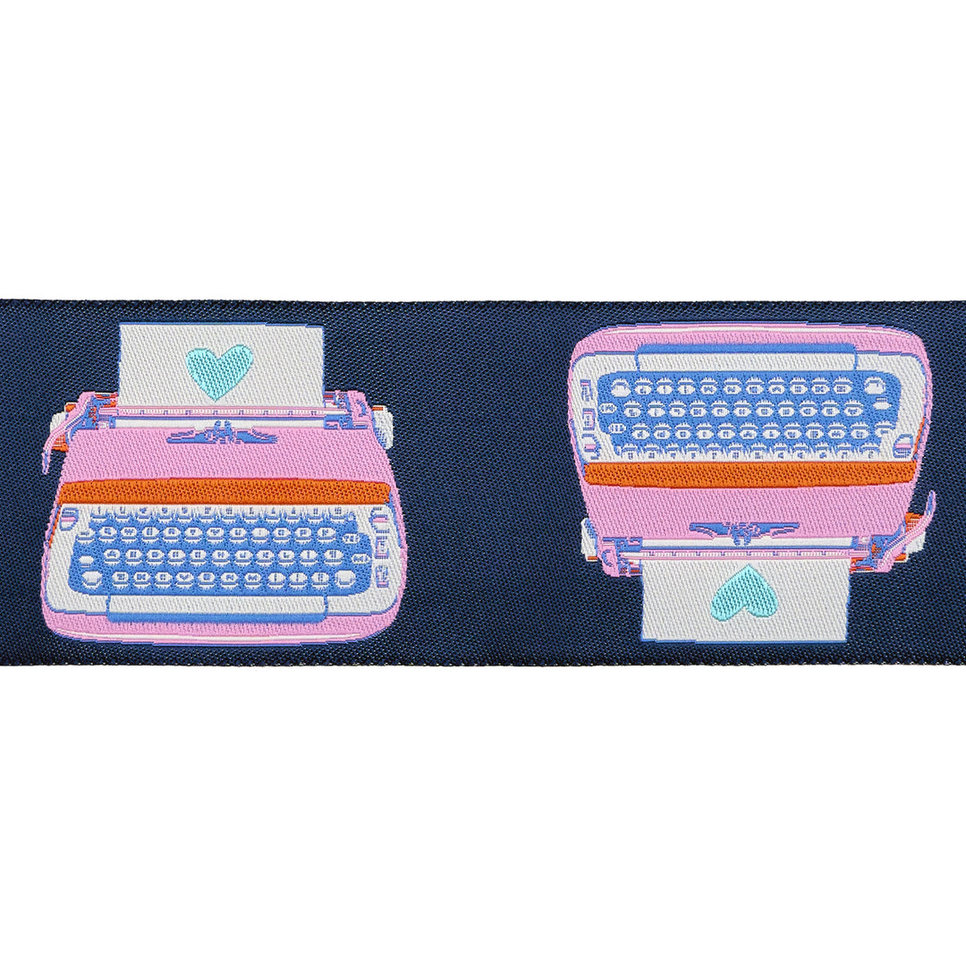 Best Day - Typewriters in Teal 2" - by Melody Miller - 15 Yard Spool