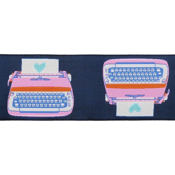 Best Day - Typewriters in Teal 2" - by Melody Miller - 15 Yard Spool