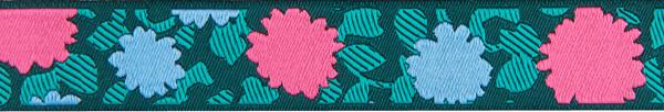 Coral &amp; Blue Simply Bold Floral 7/8"