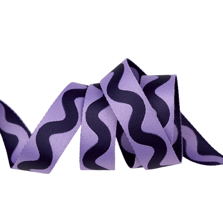 Floral Reef - Lil Squiggle in Ultraviolet - 1" width WEBBING - by Tula Pink - 16 Yard Spool