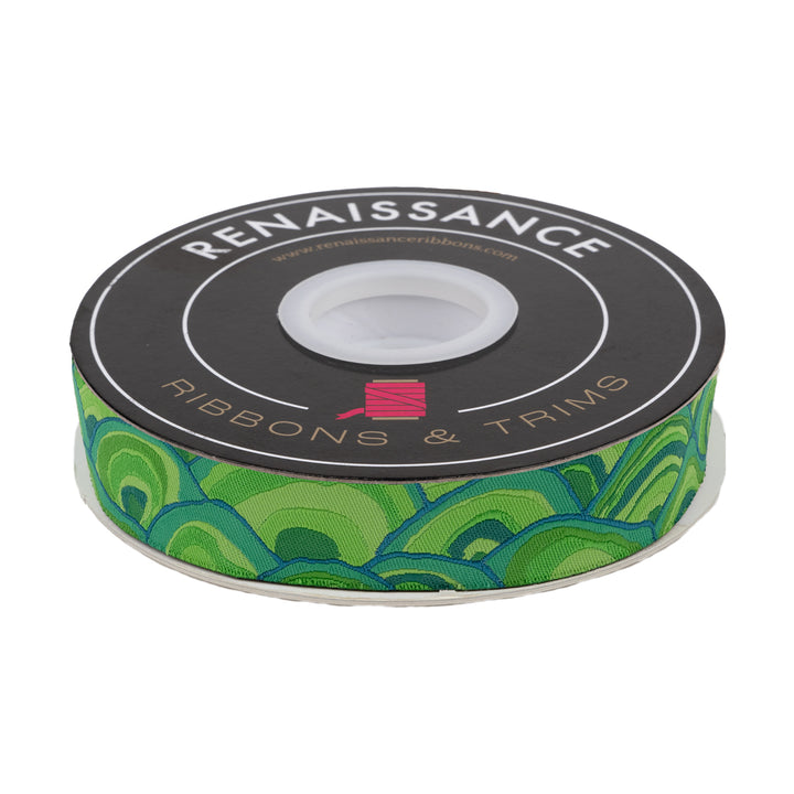 Wobble in Green - 7/8" width - Kaffe Classics 2024 - 15 Yard Spool