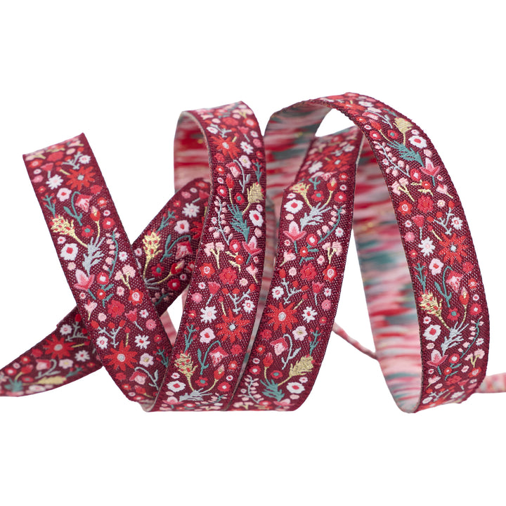 Adventale - Yuletide Daisies - 5/8" width - by Katarina Roccella - 15 Yard Spool