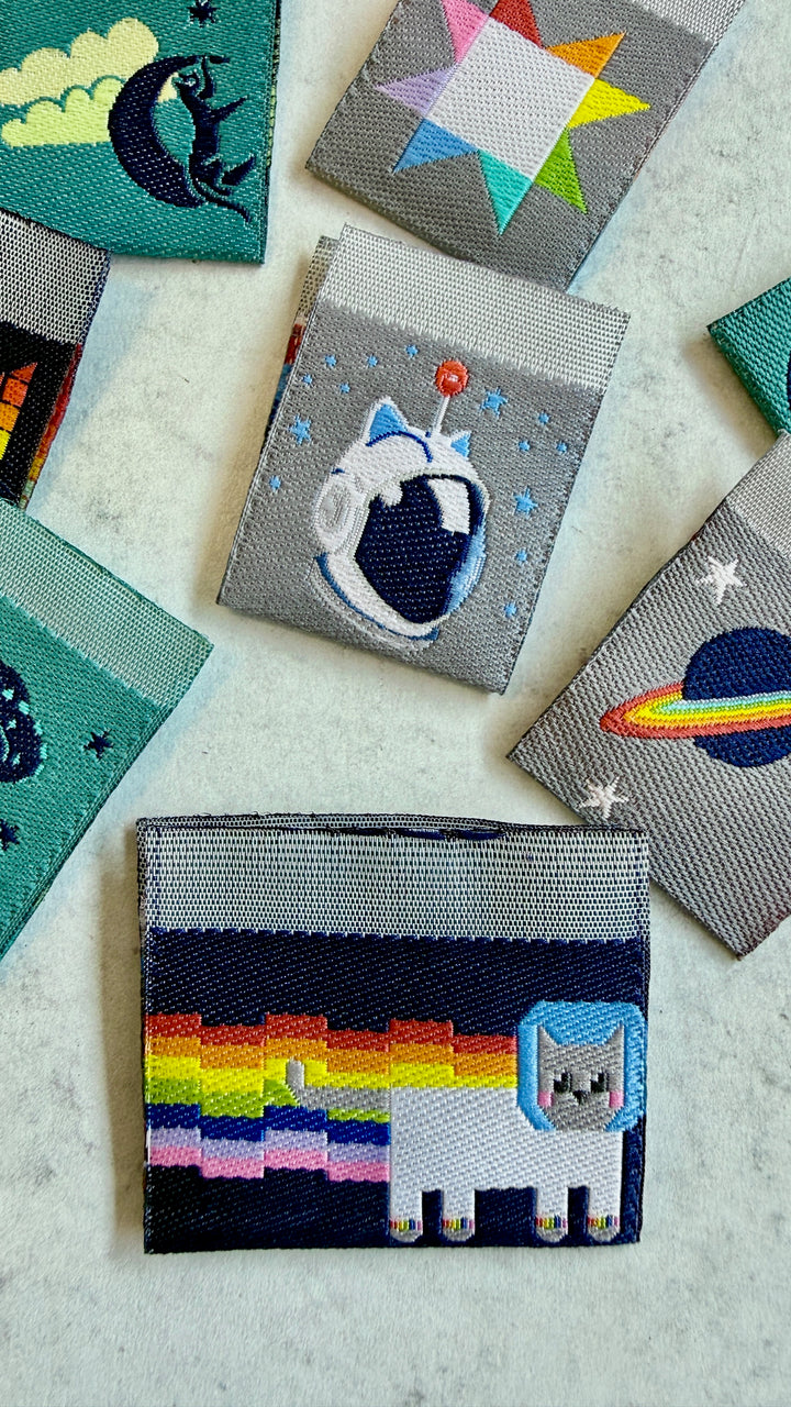 Meowter Space - Woven Label Pack - 8 PACK