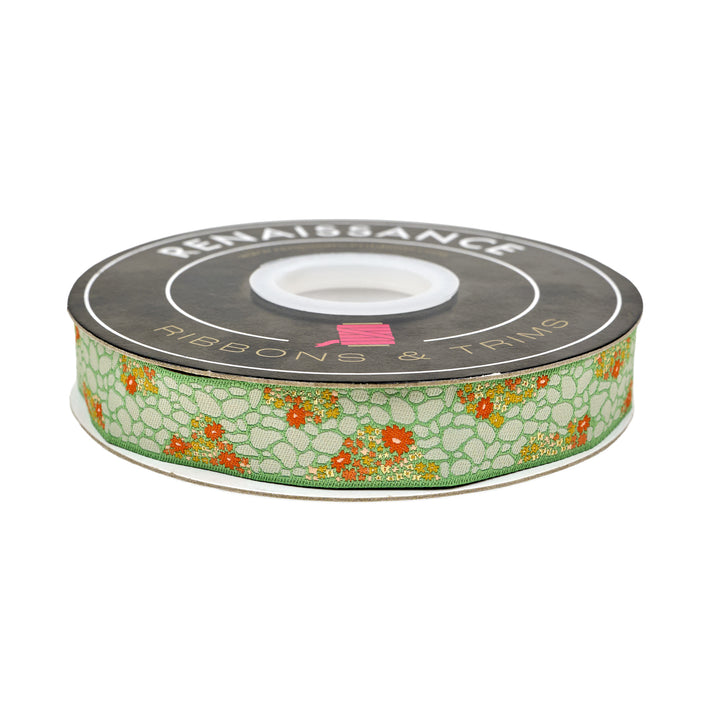 Poppy Night - Cobblestone Path - 7/8" wdith - by Renaissance Ribbons - 15 Yard Spool