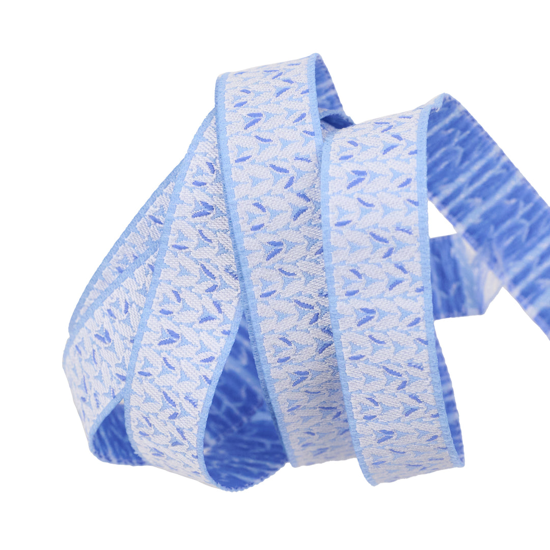 Intertwined in Blue - 5/8" width - Meadow - 15 Yard Spool