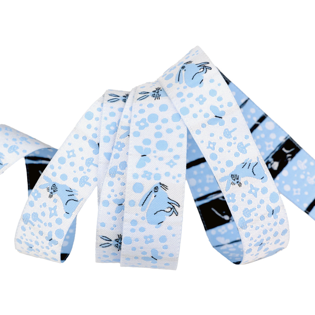 Love Letter - Bunny Dot in Blue 7/8" - by Lizzy House - 15 Yard Spool