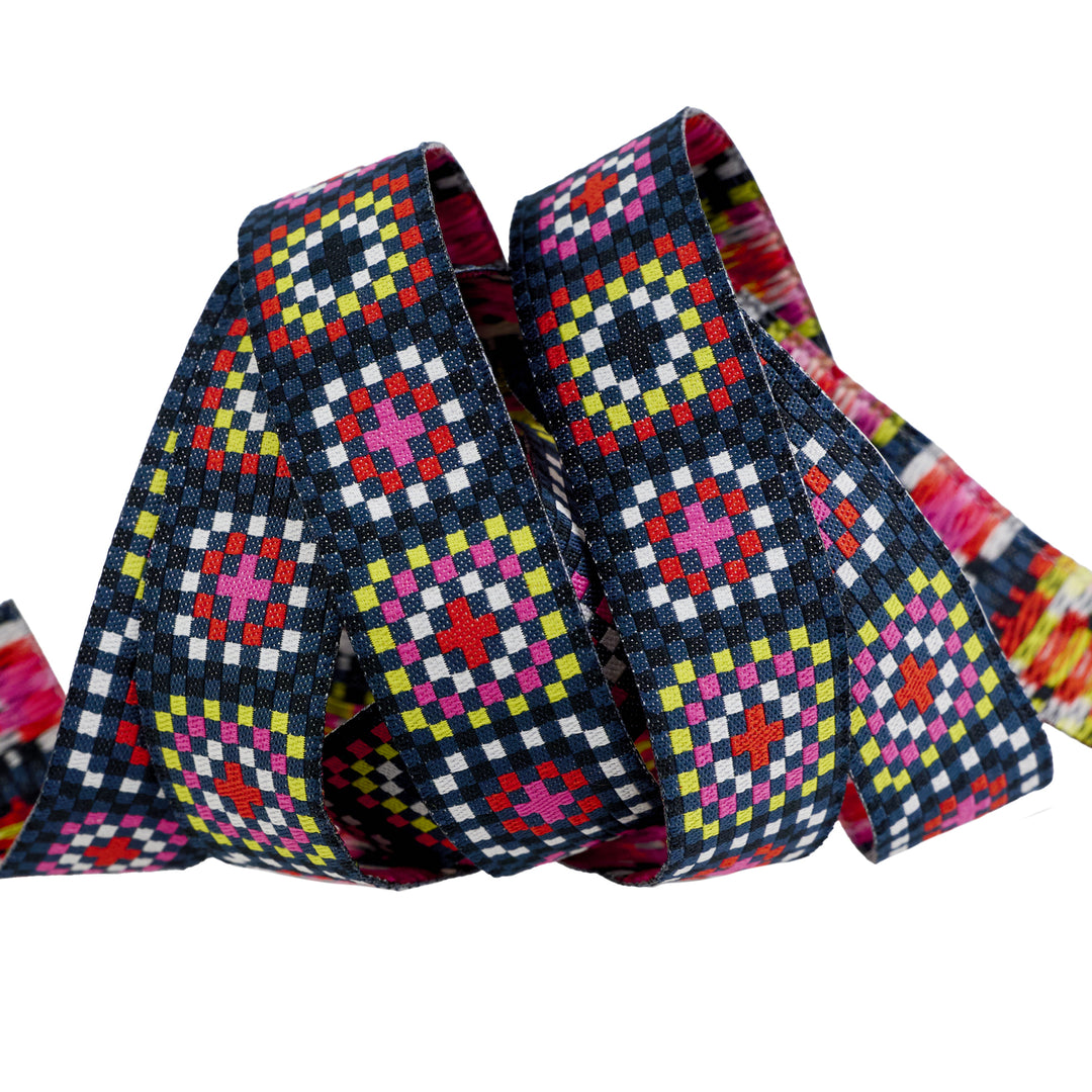 Catnap - Granny Square in Black - 7/8" width - by Alexia Abegg -  15 Yard Spool