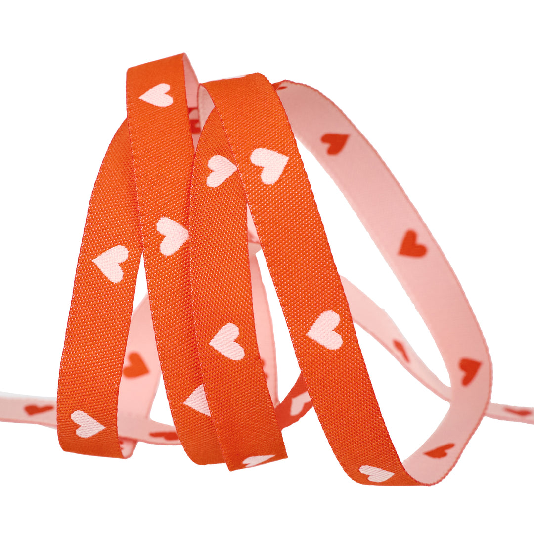 Hearts and Sparks - Hearts in Red - 3/8" width - by Melody Miller - 15 Yard Spool