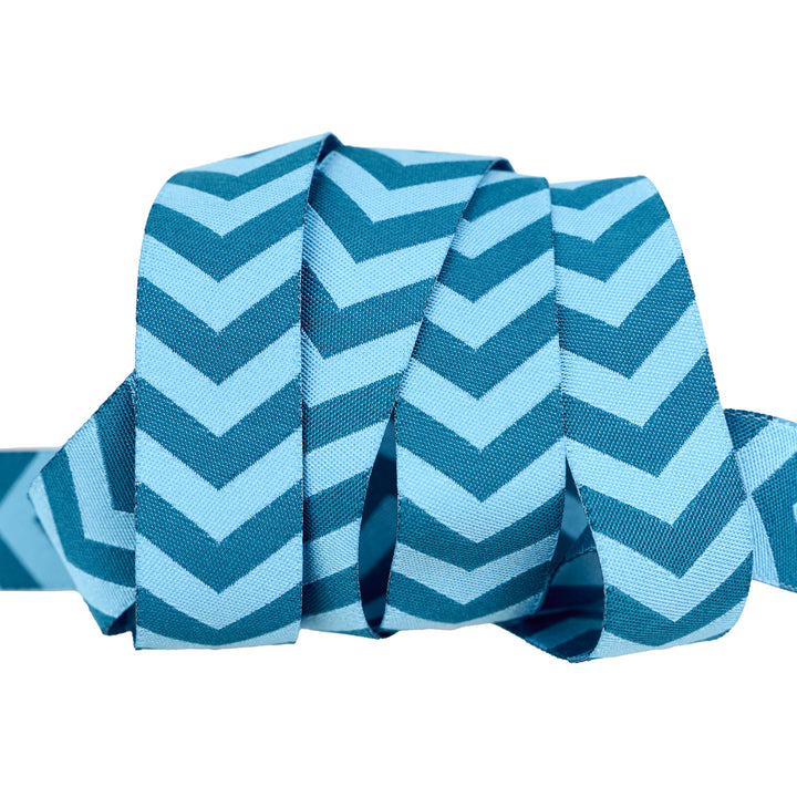 High Flight - Taxiway in Vintage Blue - 7/8" width - by Sarah Thomas - 15 Yard Spool