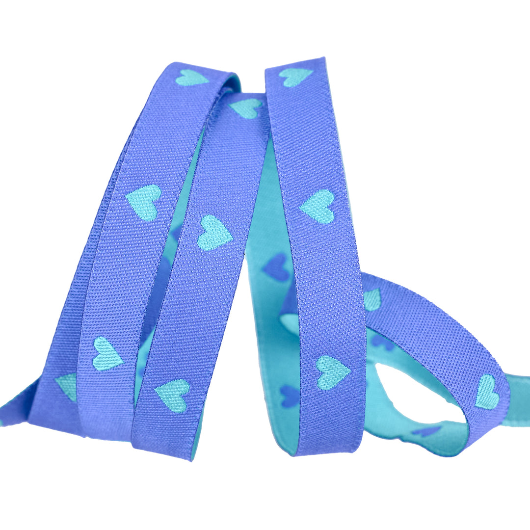 Hearts and Sparks - Hearts in Turquoise - 3/8" width - by Melody Miller - 15 Yard Spool
