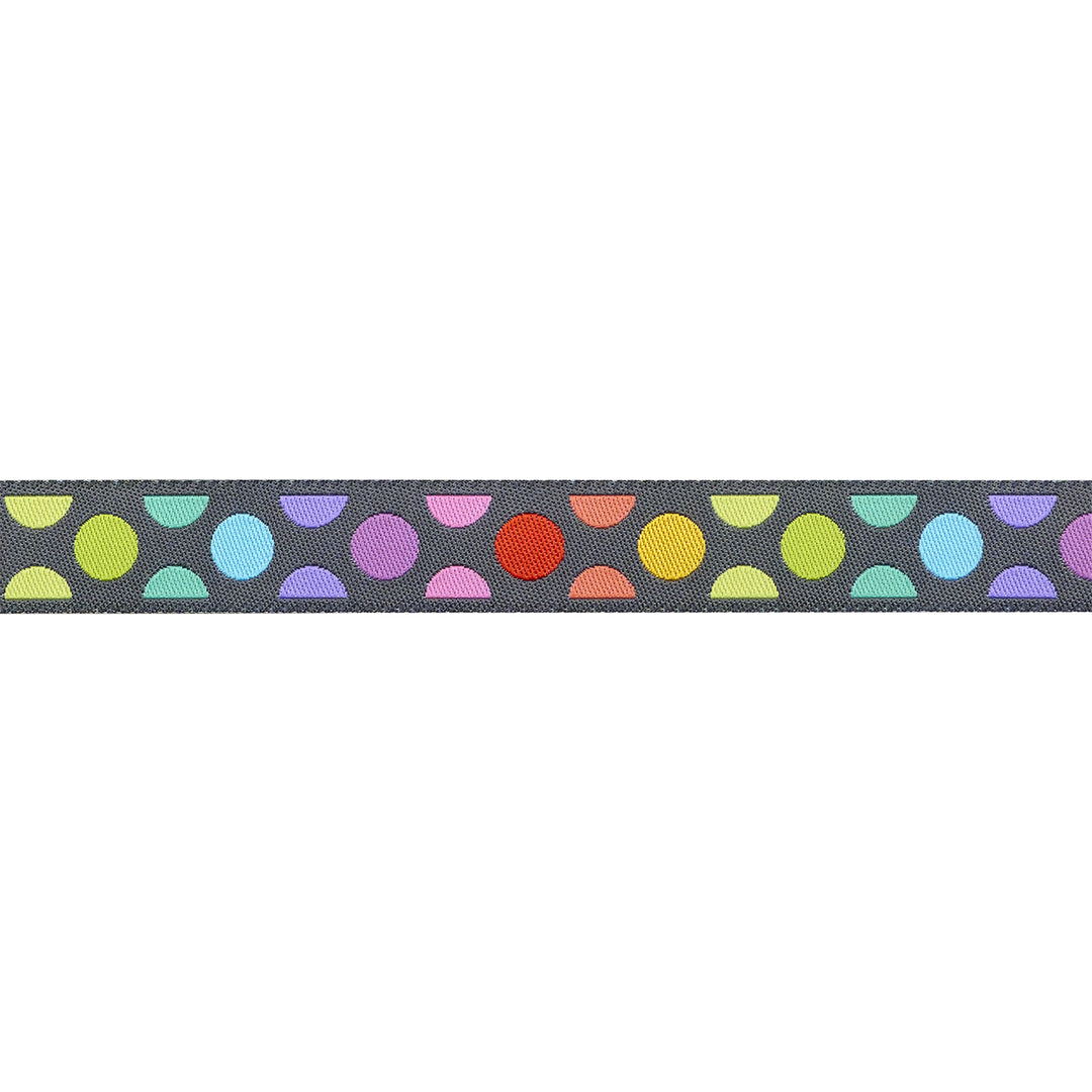 Graywork - Disco Dot in Carbon - 5/8" width - by Tula Pink - 15 Yard Spool