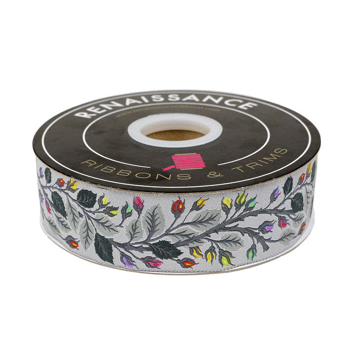 Graywork - Beautymark in Fog - 1-1/2" width - by Tula Pink - 15 Yard Spool