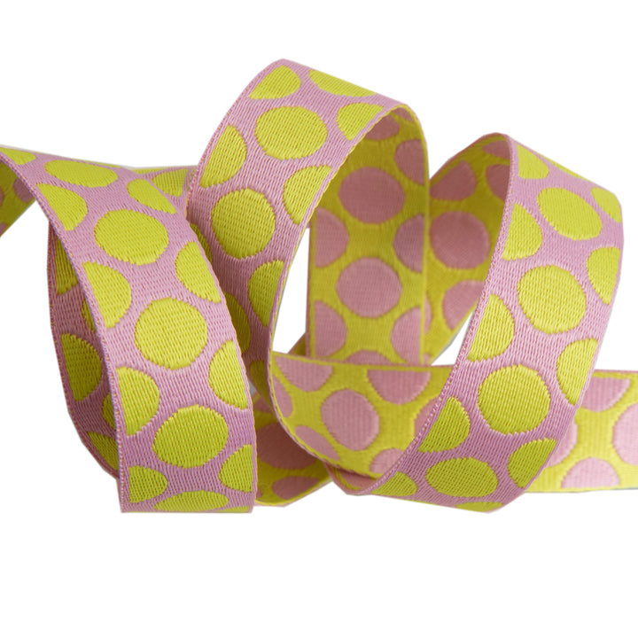 Down to Earth - Dot Webbing in Cherry Limeade 1" - by Tula Pink - 3 Yard Pack (Preorder)