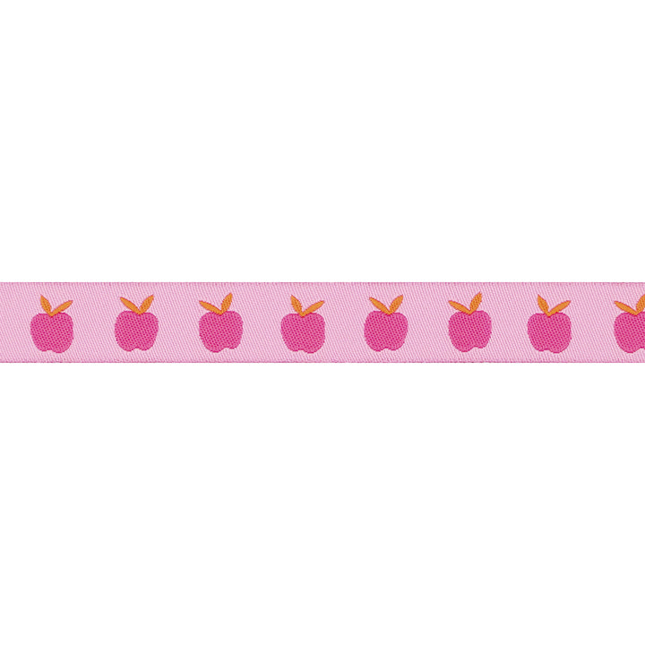 Catnap - Apples in Pink - 5/8" width - by Alexia Abegg -  15 Yard Spool