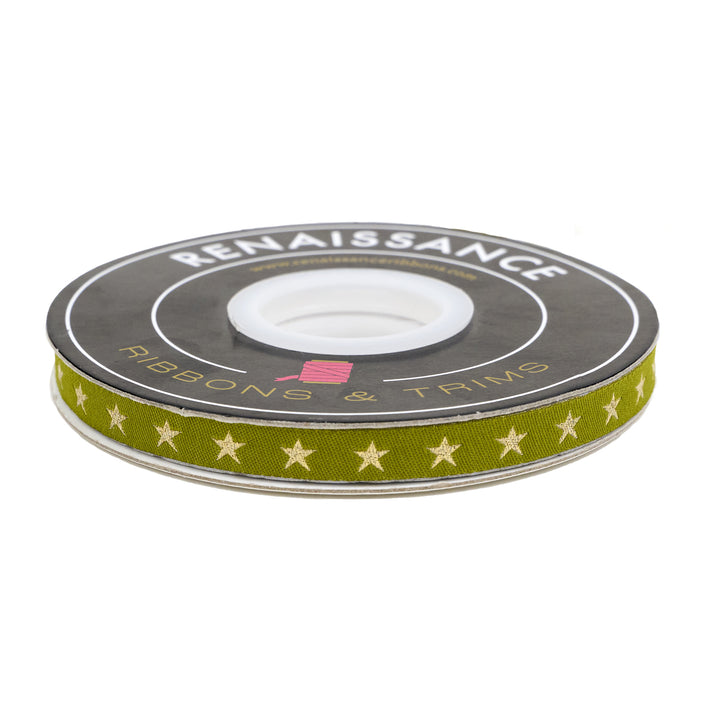 High Flight - Perfect Landing in Olive - 3/8" width - by Sarah Thomas - 15 Yard Spool