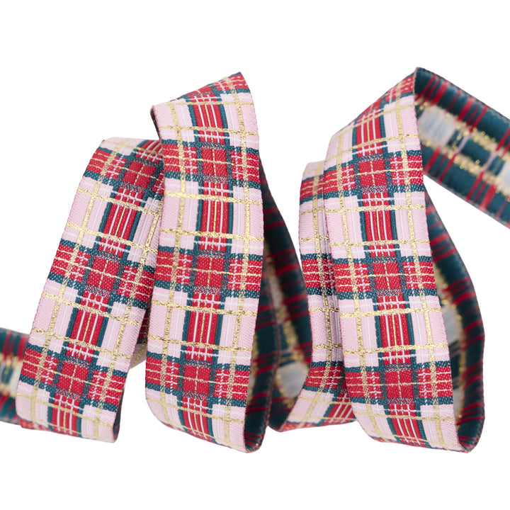 Adventale - Ribbon Plaid in Sparkle - 7/8" width - by Katarina Roccella - 15 Yard Spool