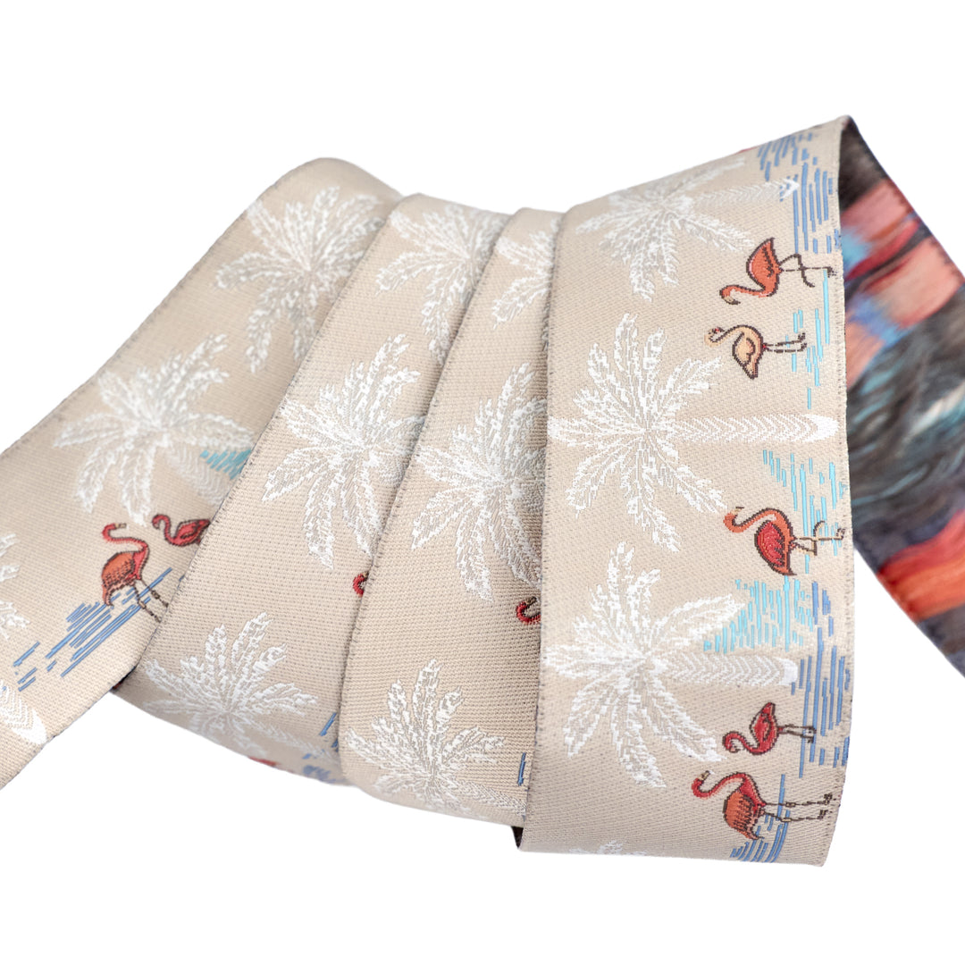 Gulf Breeze - Flamingo Paradise - 1-1/2" width - by Becca Plymale - 15 Yard Spool
