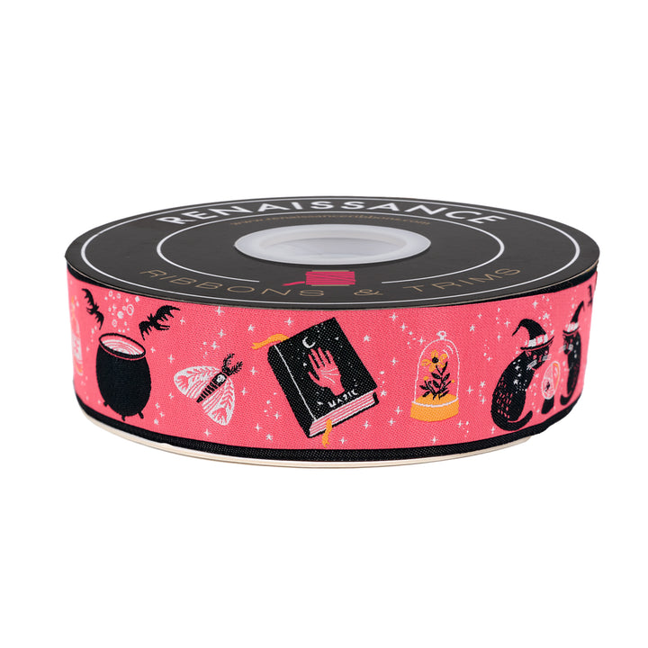 Witchy Ways - Witchy Kitty - 1-1/2" width - by Cori Dantini - 15 Yard Spool