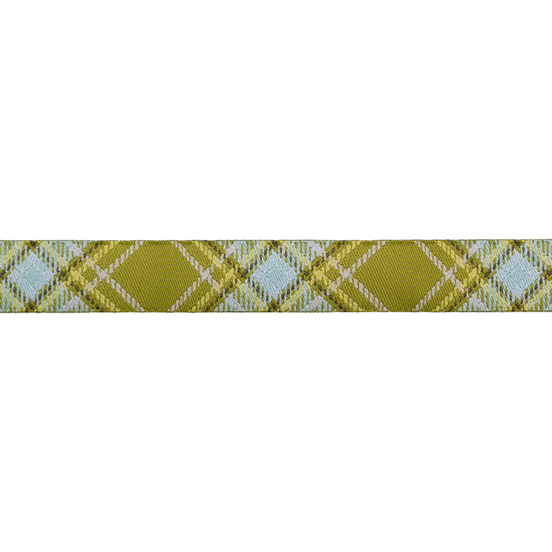 Plaid Diagonal in Fern - 5/8" width - The Great Outdoors by Stacy Iest Hsu - 15 Yard Spool