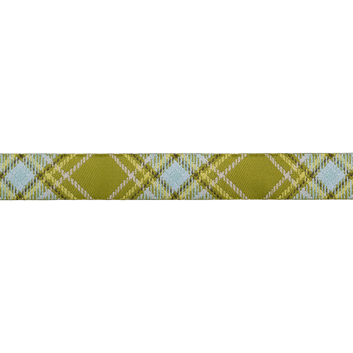 Plaid Diagonal in Fern - 5/8" width - The Great Outdoors by Stacy Iest Hsu - 15 Yard Spool