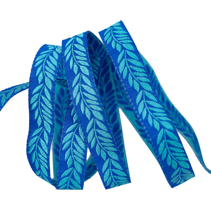 Foliage - Foliage in Sky - 3/8" width - by Sally Kelly - 15 Yard Spool