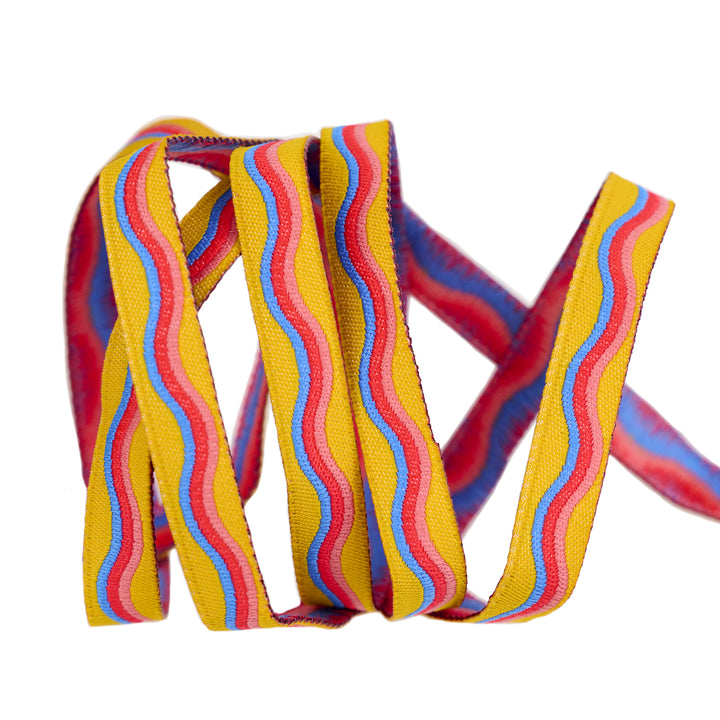 Playful - Wavy - 3/8" width - by Renaissance Ribbons - 15 Yard Spool