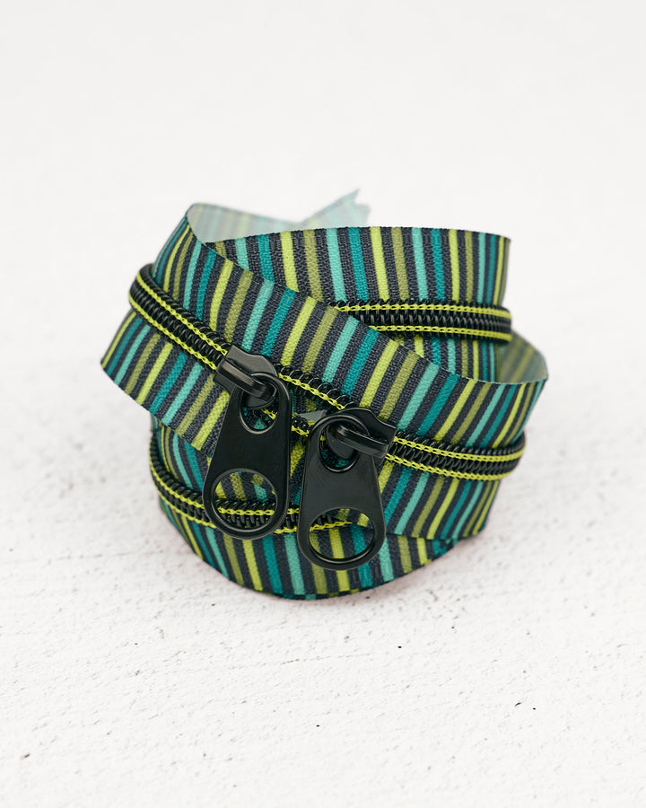 Coastal Stripe - Handbag Zipper - Renaissance Ribbons