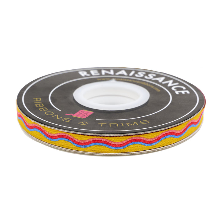 Playful - Wavy - 3/8" width - by Renaissance Ribbons - 15 Yard Spool