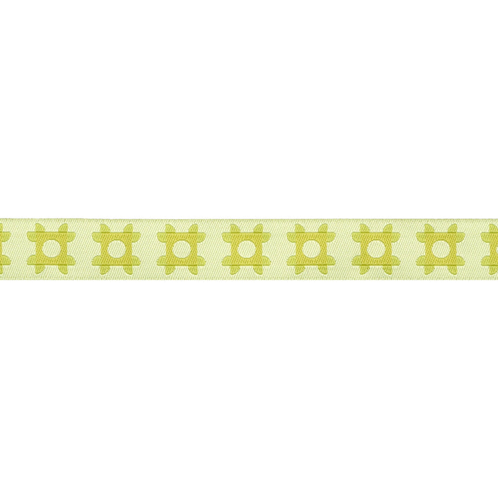 The Genesis of a Journey - Patchwork Piazza in Citron - 5/8" width - by Genesis Hall - 15 Yard Spool