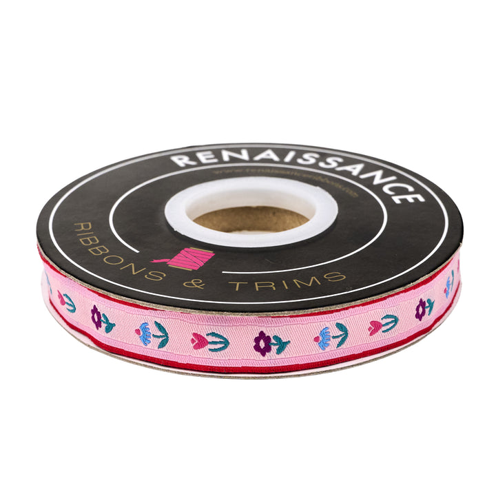The Genesis of a Journey - Bavarian Blooms - 5/8" width - by Genesis Hall - 15 Yard Spool