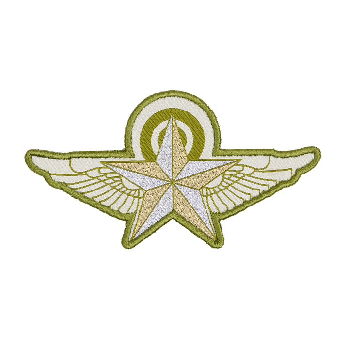 High Flight - Mission Complete in Olive - by Sarah Thomas - 60x114mm - Iron-On Applique Patch - 3 Pack