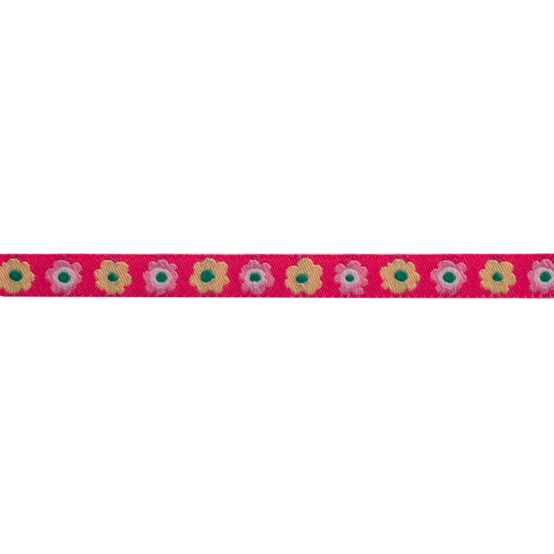 Narrow Pink Flowers row - 3/8" - Kaffe Fassett