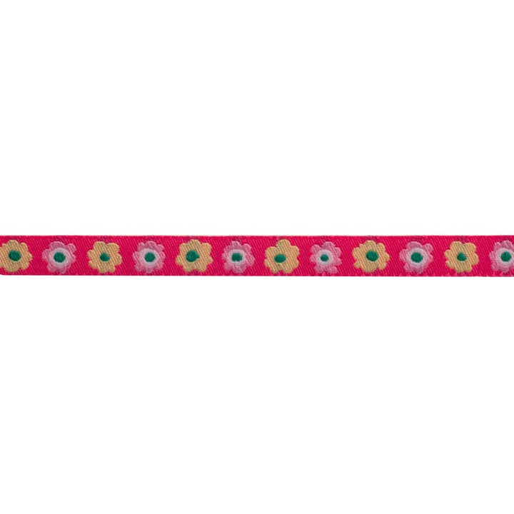 Narrow Pink Flowers row - 3/8" - Kaffe Fassett