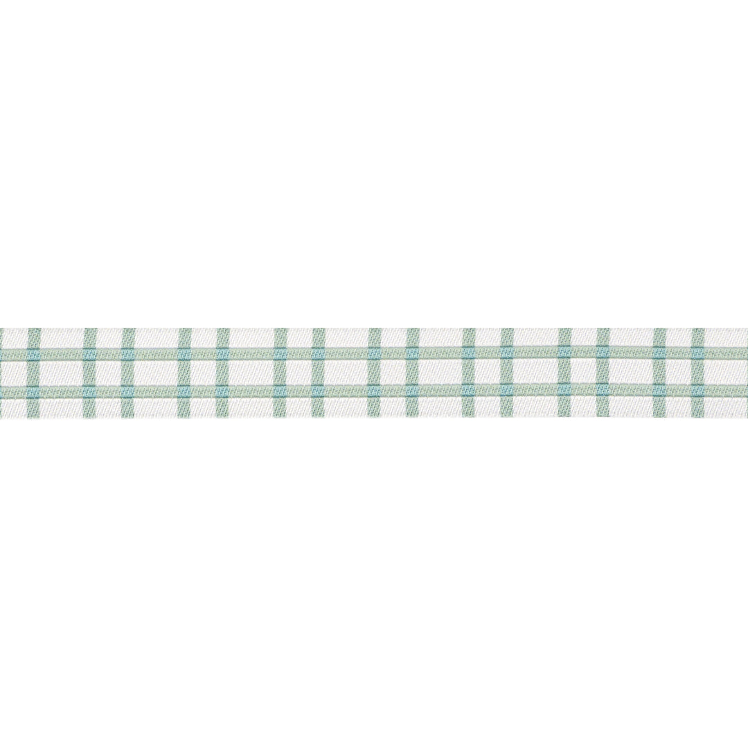 Montana Bloom - Blue Plaid - 5/8" width - by Cate and Rainn - 15 Yard Spool