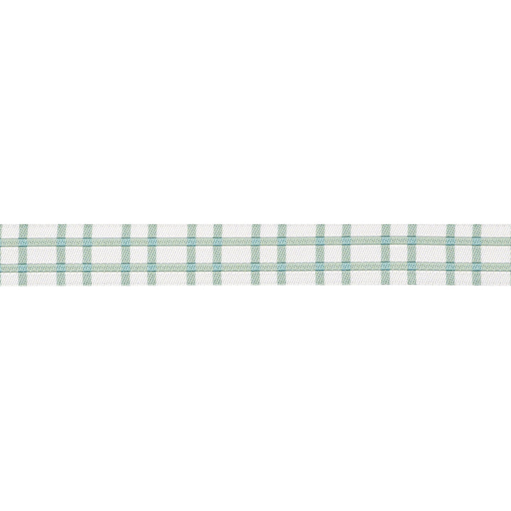 Montana Bloom - Blue Plaid - 5/8" width - by Cate and Rainn - 15 Yard Spool