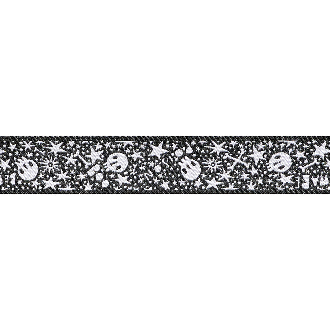 Witchy Ways - Skelly Stars and Bones  - 7/8" width - by Cori Dantini - 15 Yard Spool