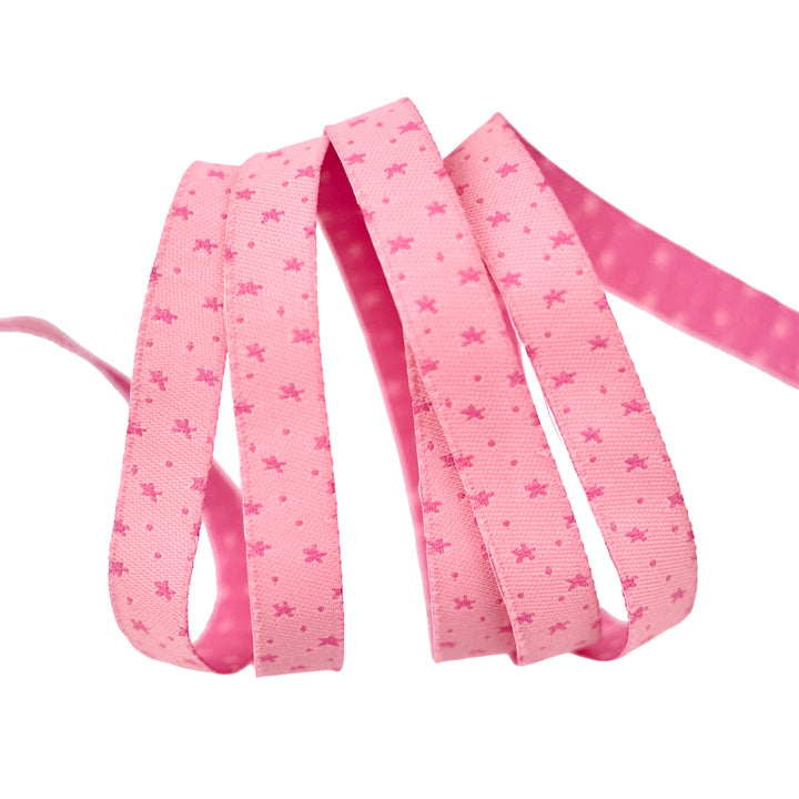 Celestial Garden - Starlit Sky in Pink - 3/8" width - by Alexandra Bordallo - 15 Yard Spool