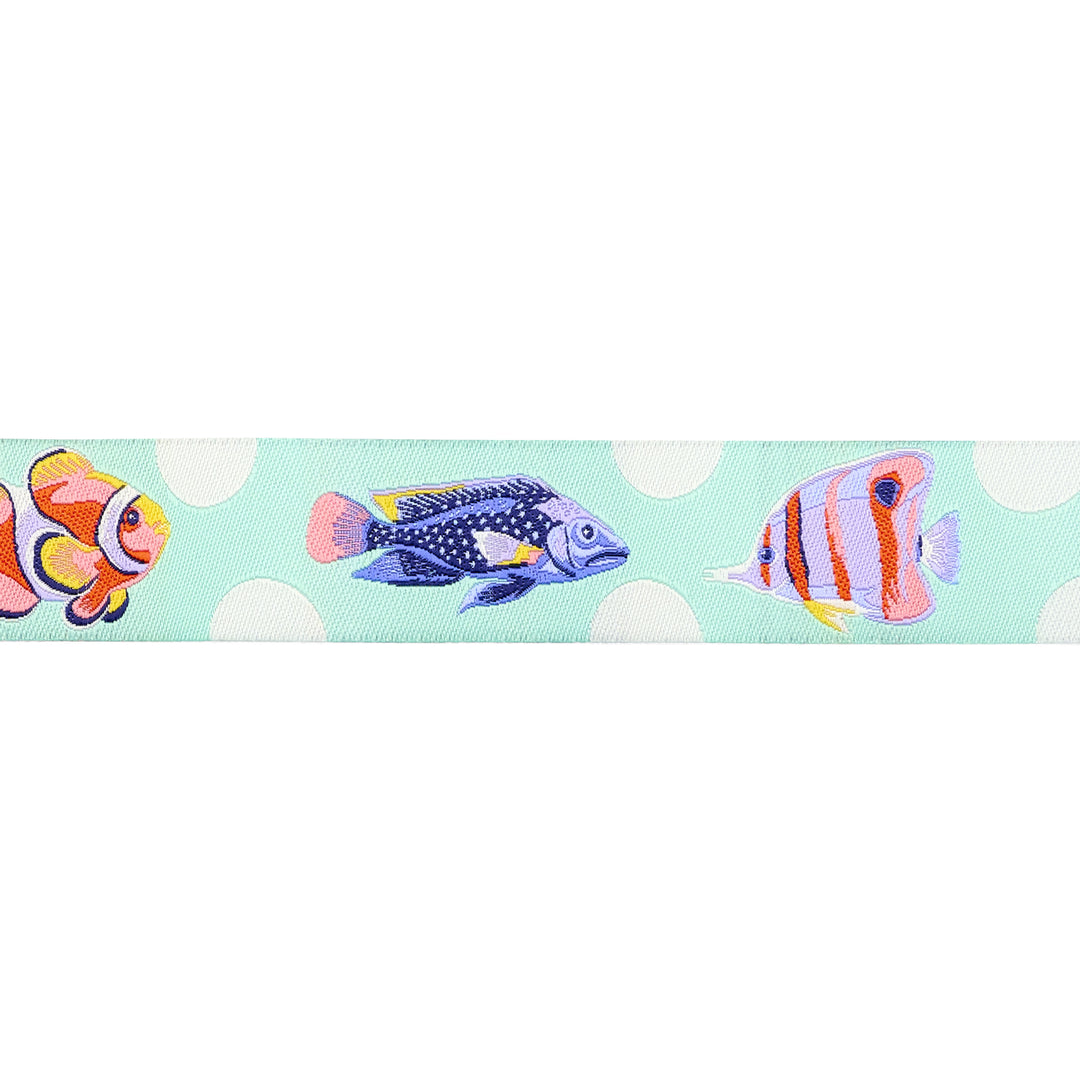 Floral Reef - School Crossing in Marine - 1" width - by Tula Pink - 15 Yard Spool