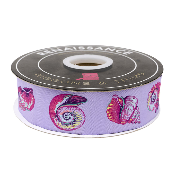 Floral Reef - Lil Shelly in Ultraviolet - 1-1/2" width - by Tula Pink - 15 Yard Spool