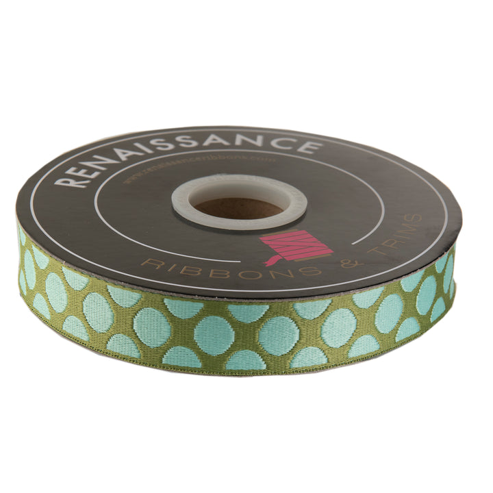 Down to Earth - Dot Webbing in Mint to Be 1" - by Tula Pink - 16 Yard Spool (Preorder)