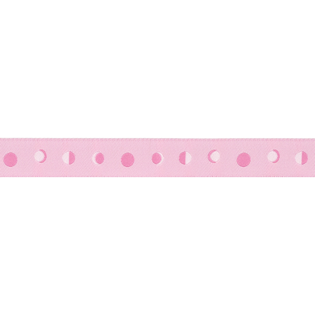 Celestial Garden - Tidal Moon in Pink - 5/8" width - by Alexandra Bordallo - 15 Yard Spool