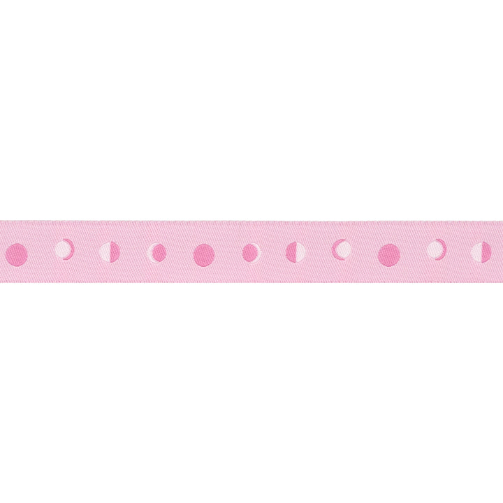 Celestial Garden - Tidal Moon in Pink - 5/8" width - by Alexandra Bordallo - 15 Yard Spool