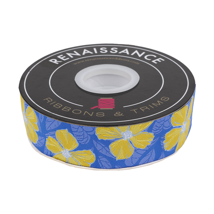 Wildflowers in Yellow - 1-1/2" width - Meadow - 15 Yard Spool