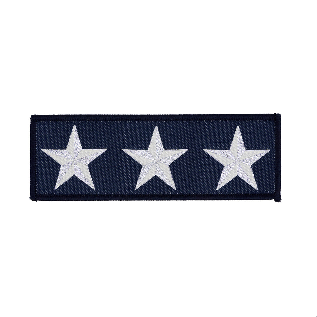 High Flight - 3 Star in Navy - by Sarah Thomas - 38x113mm - Iron-On Applique Patch - 3 pack